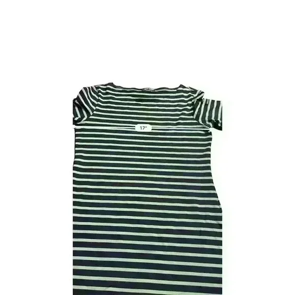 Saint James Women's Striped Dress Size 8 Green Navy Knee Length Casual - Picture 7 of 9